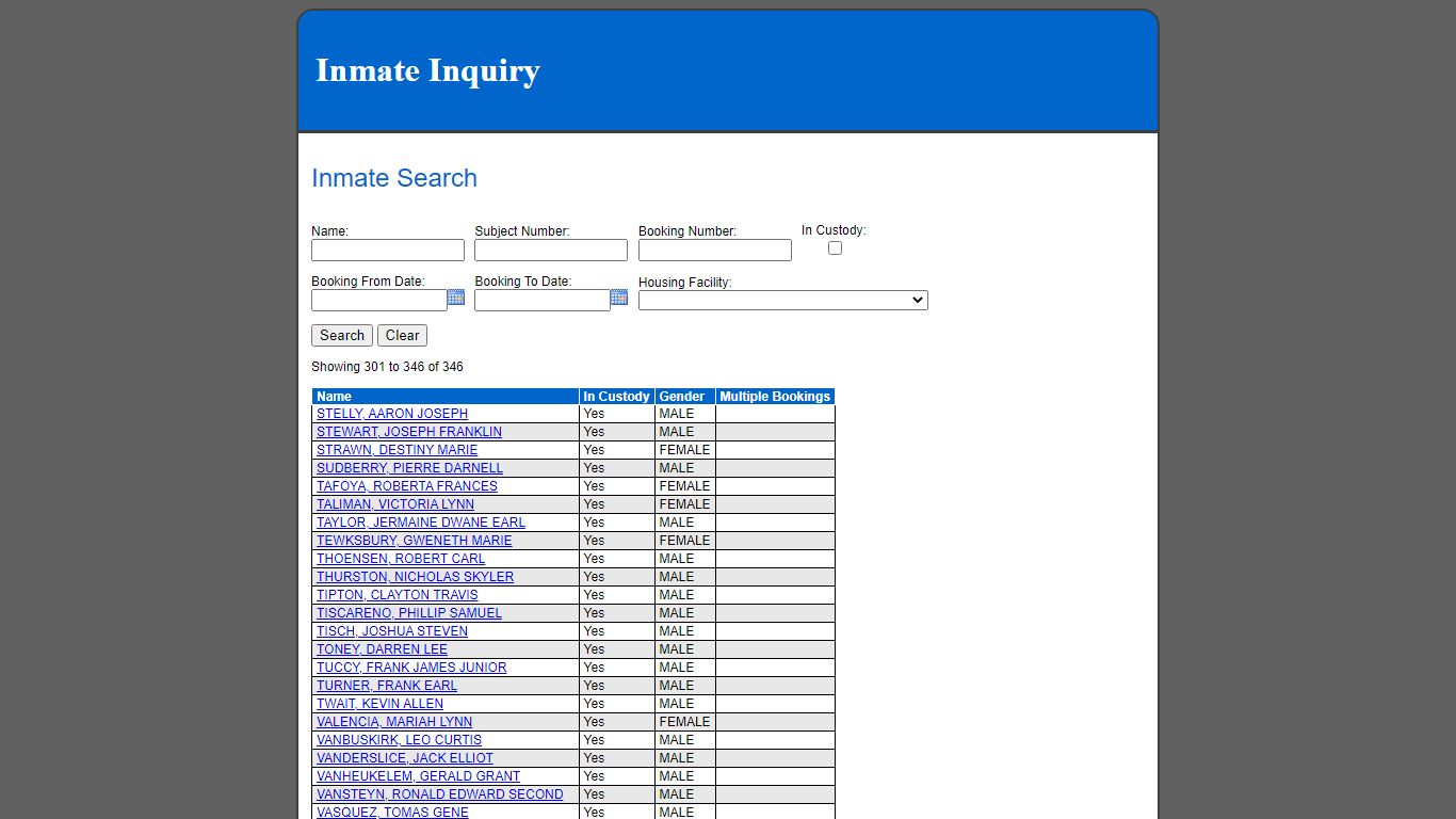 Inmate Search - cad.douglas.co.us